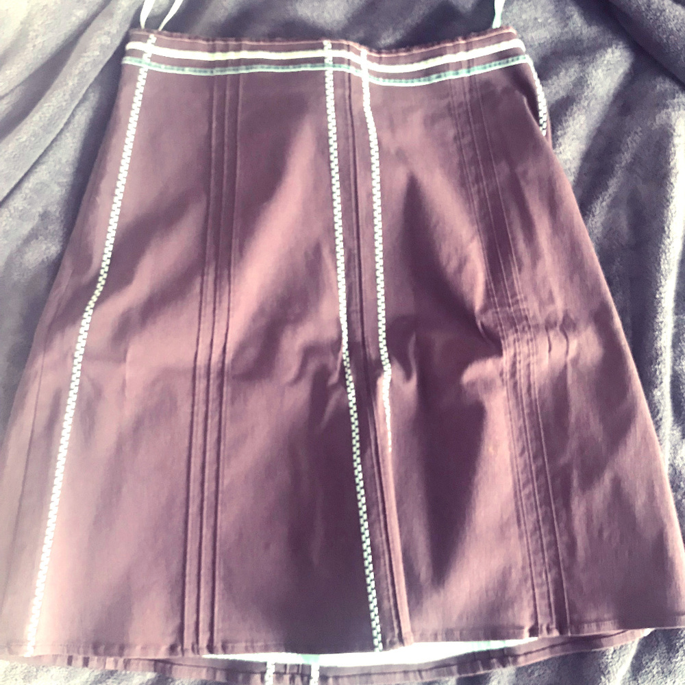 A line suede like lined Antrhopologie skirt
